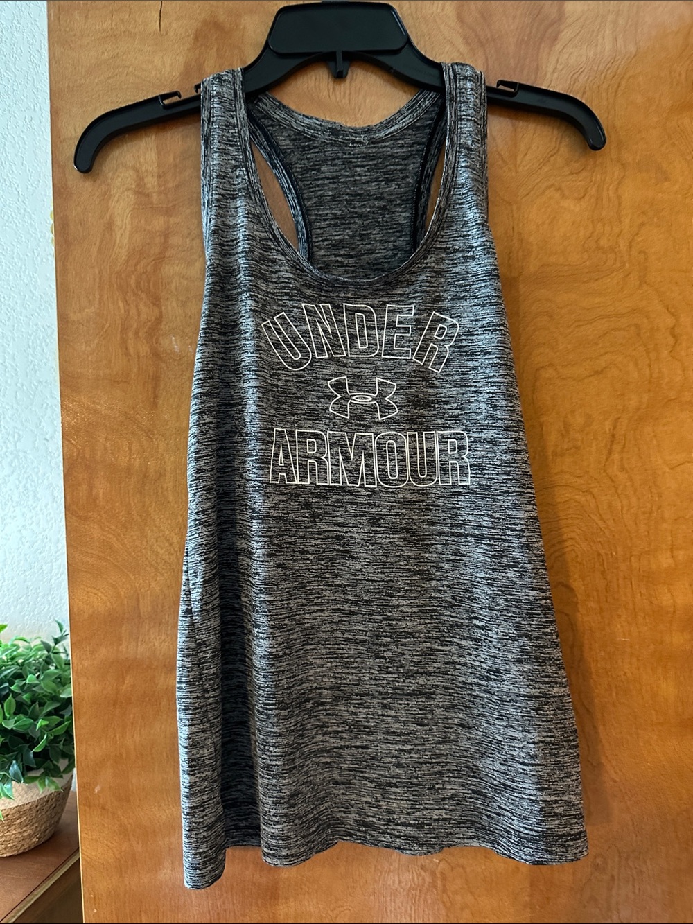 Under Armour Black & Gray Marled Racerback Tank